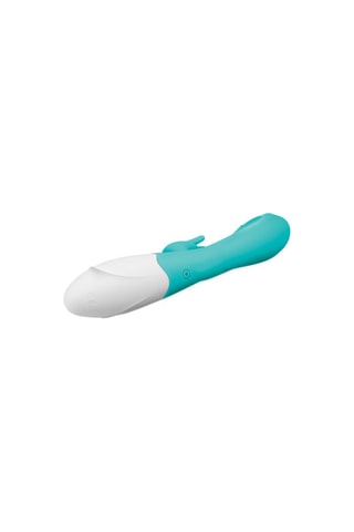 Vibromasseur waterproof Rabbit Good Vibes Only Leda - Turquoise 10 cm