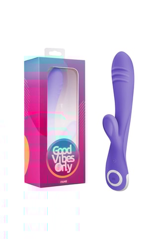 Vibromasseur waterproof Fane Rabbit Violet - 23 cm