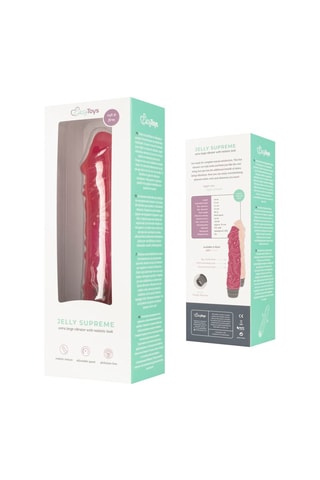 Vibromasseur Supreme Realistic Vibrator - Rose - 24 cm