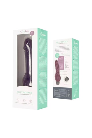 Vibromasseur réaliste Jelly Royale Violet foncé - 21 cm