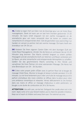 Bougie de massage - Rose violette - 200 g