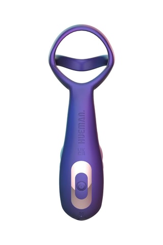 Plug anal vibrant avec anneau pénien télécommandé Stellar - Violet - 10 cm