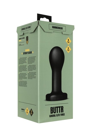 Godemiché anal Hammerhead - Noir - 20 cm