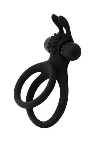 Double anneau pénien vibrant Noir