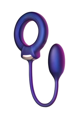 Anneau pénien vibrant avec balle anale Anal Ball - Violet