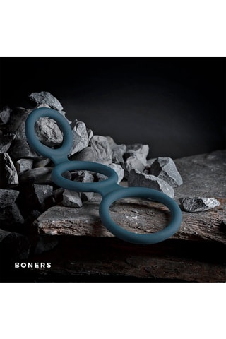 Anneau pénien Triple Ring Anthracite