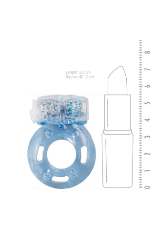 Anneau pénien vibrant - Bleu