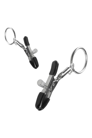 Pinces à tétons - Argenté et noir