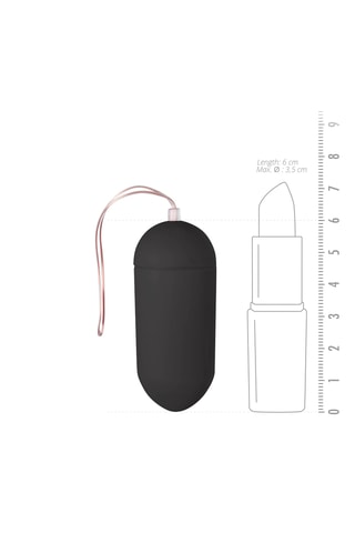 Œuf vibrant télécommandé - Noir - 6 cm