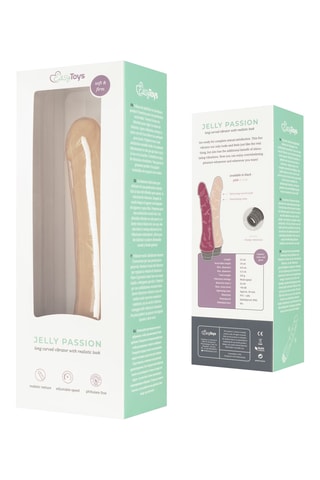 Vibromasseur réaliste Jelly Vibe - Nude - 19 cm