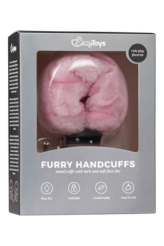 Menottes Furry Handcuffs - Rose