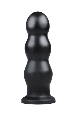 Plug anal nervuré - Noir - 23,8 cm