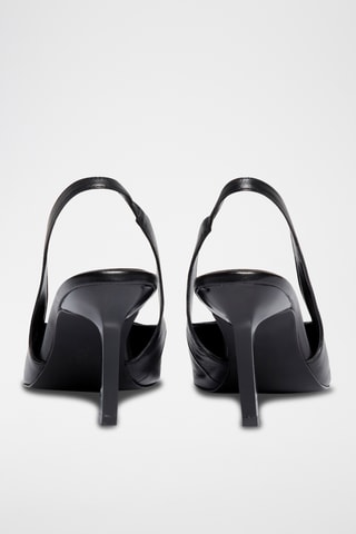 Leren Sandalen met Hak - Zwart