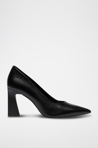Lamsleren Pumps - Zwart