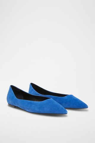 Geitenleren Ballerina's - Blauw