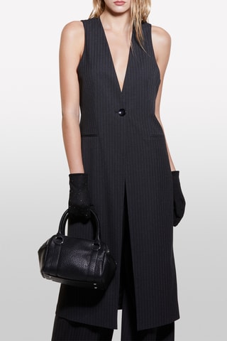 Lang Mouwloos Vest - Zwart