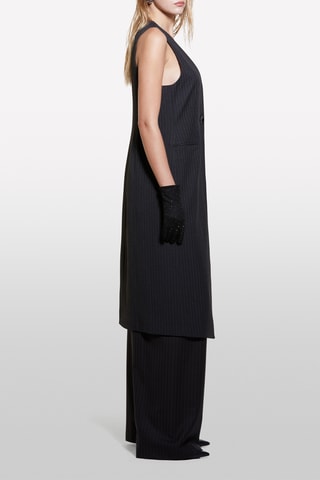 Lang Mouwloos Vest - Zwart