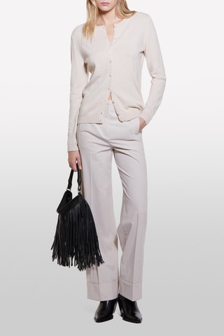 Wollen en Kasjmier Vest - Beige