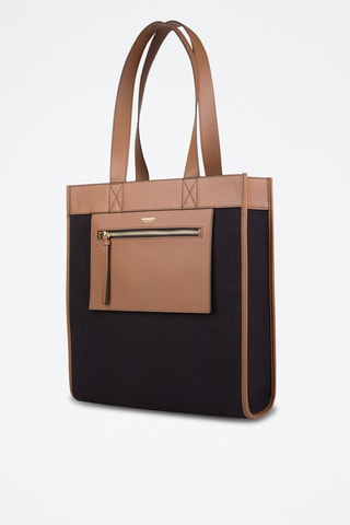 Cabas en cuir Sm Tote Pk - Noir