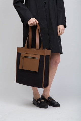 Cabas en cuir Sm Tote Pk - Noir