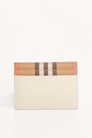 Porte-cartes en cuir Sandon - Crème