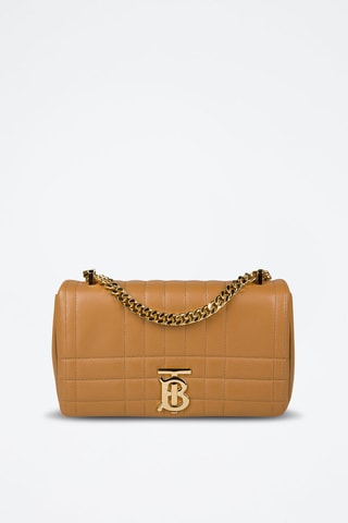 Sac bandoulière en cuir d'agneau Sm Lola Qxc - Marron