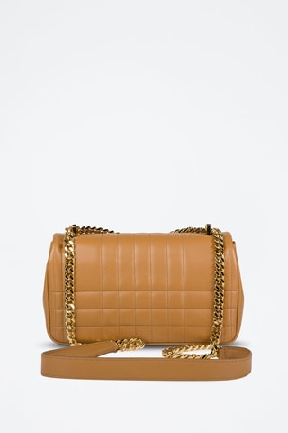 Sac bandoulière en cuir d'agneau Sm Lola Qxc - Marron