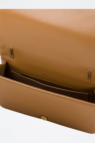 Sac bandoulière en cuir d'agneau Sm Lola Qxc - Marron