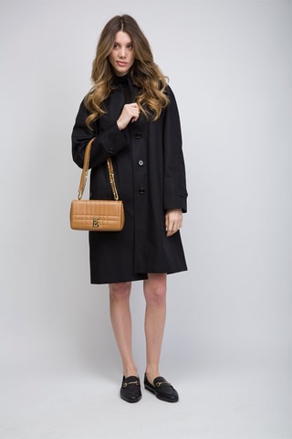 Sac bandoulière en cuir d'agneau Sm Lola Qxc - Marron