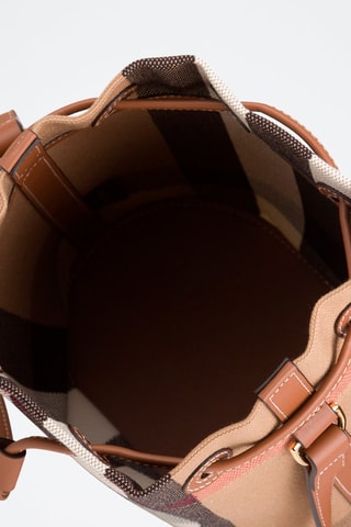 Sac seau Small Bucket Check - Taupe