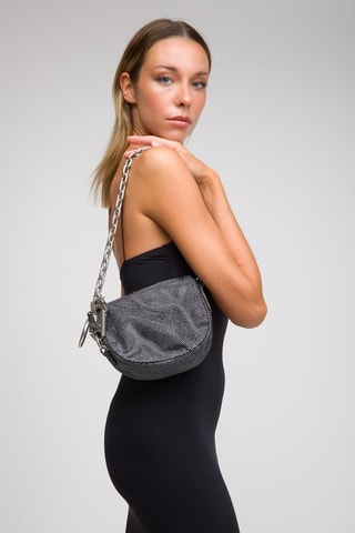 Sac bandoulière en cuir Knight - Noir