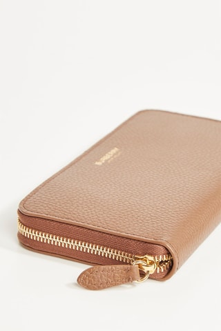 Portefeuille en cuir MN ZIP - Marron