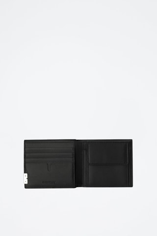 Portefeuille en cuir Bifold - Noir