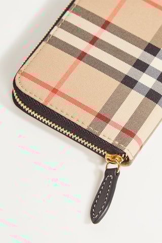 Porte-monnaie en cuir MN Zip - Beige