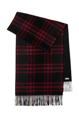Echarpe en cachemire - Noir et rouge