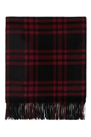 Echarpe en cachemire - Noir et rouge