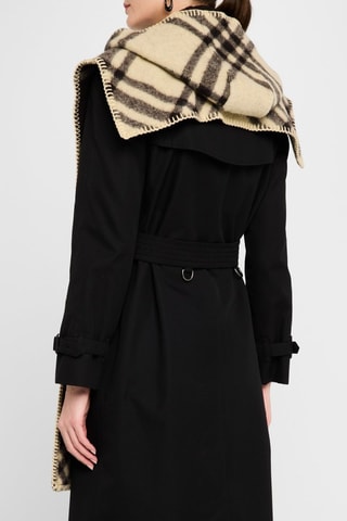Cape à capuche en laine - Beige clair