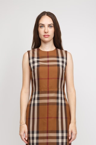 Robe droite en laine Sofi - Marron