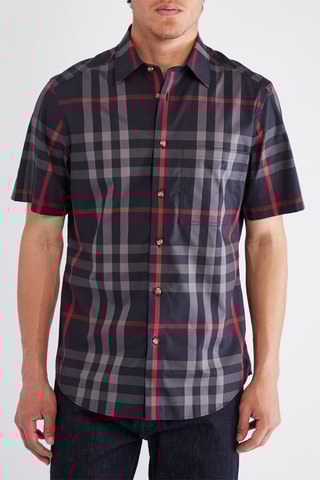 Chemise Claverdon Ss Chk - Gris et bleu nuit