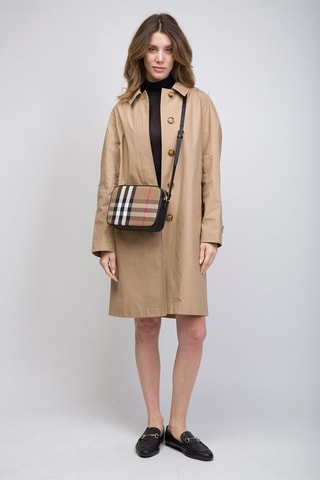 Sac bandoulière Large Camera - Beige et noir