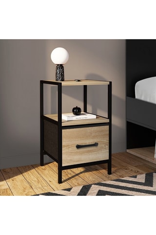 2 tables de chevet 1 tiroir Iris - 30 x 50 x 30 cm