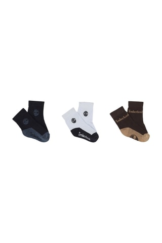 3 paires de chaussettes - Blanc et marron - Timberland