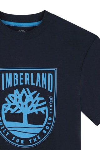 T-shirt en coton biologique - Bleu - Timberland 