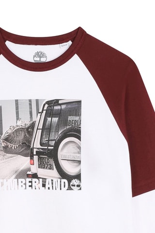 T-shirt trompe-l’œil en coton biologique - Blanc - Timberland