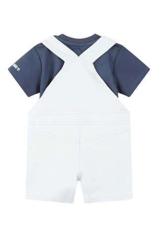 T-shirt et salopette en coton biologique - Bleu - Timberland