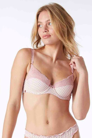 Soutien-gorge ampliforme Vichy - Mauve