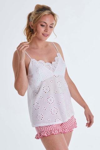 Caraco et short Jolie BB - Blanc et rouge