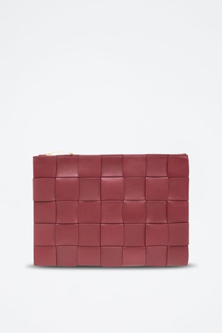 Leren Clutch - Paars - Bottega Veneta