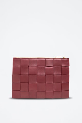 Leren Clutch - Paars - Bottega Veneta
