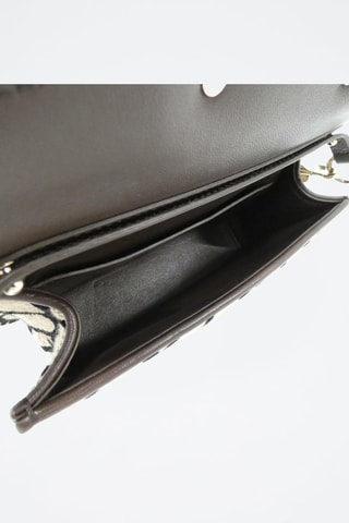 Mala de ombro em couro - Preto e bege - Valentino
